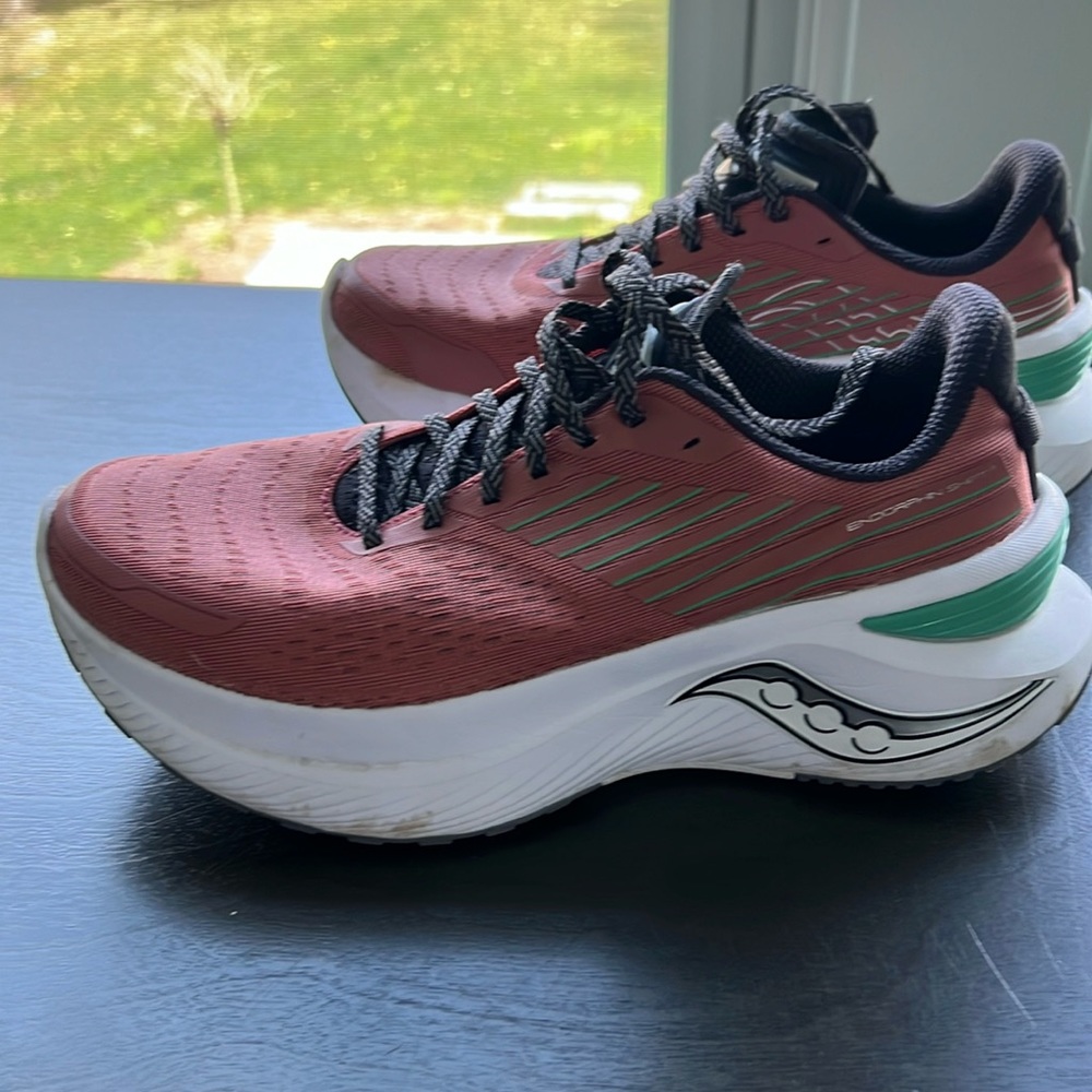 Saucony endorphin shift three running shoes.